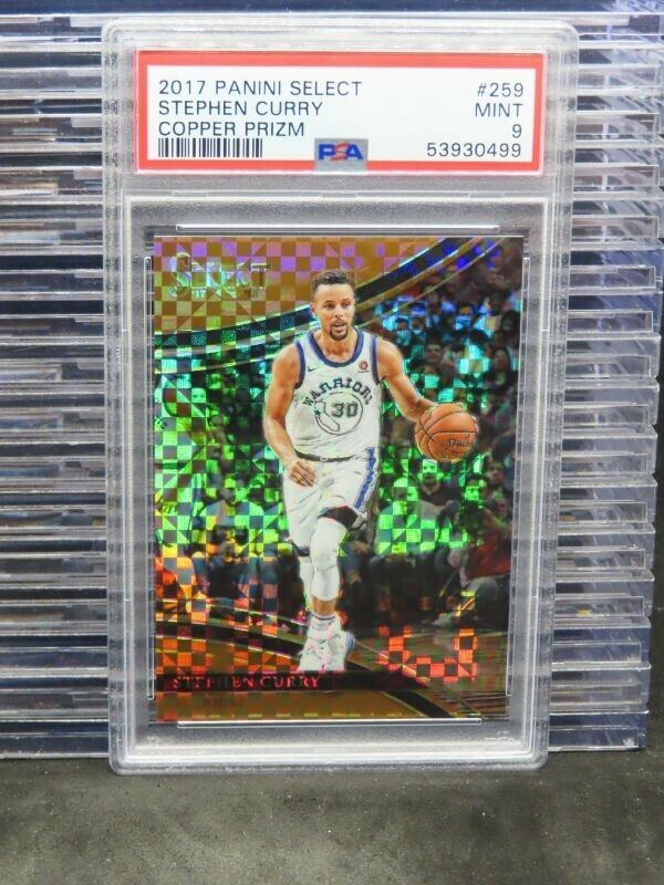 2017-18 Panini Select Stephen Curry Courtside Copper Prizm #04/49 PSA 9 D430
