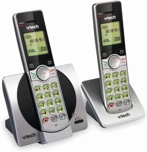 VTech CS6919-2 DECT 6.0  Cordless Phone Caller ID Call Waiting 2 Handsets Silver - Picture 1 of 7