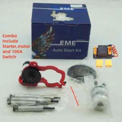 Auto Electric Self Starter Motor/100A Brushed Switch For DLE30/DLE35 Two Stroke - Photo 1/4