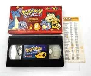 Vintage 1998 Nintendo Pokemon Spiel Toys R Us Sneak Peek Promo VHS-Kassette mit TV-Liste - Bild 1 von 9