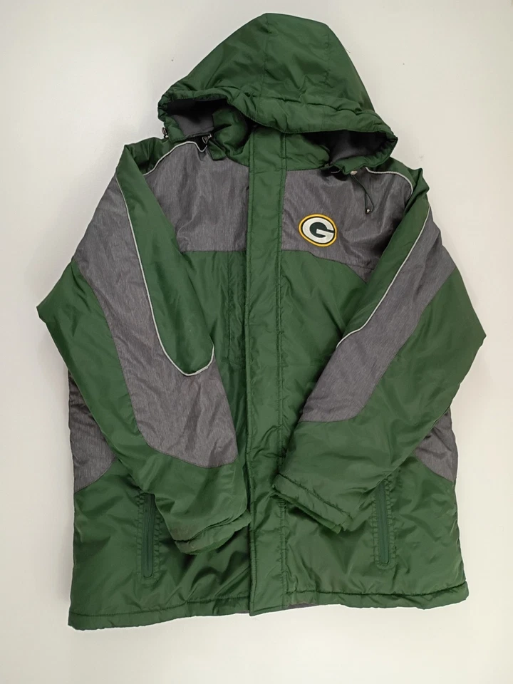 NFL GREEN BAY PACKERS Vintage Acolchado Puffer Chaqueta Chaleco 3 en 1 Para hombres Talla XL Foto 1 de 4