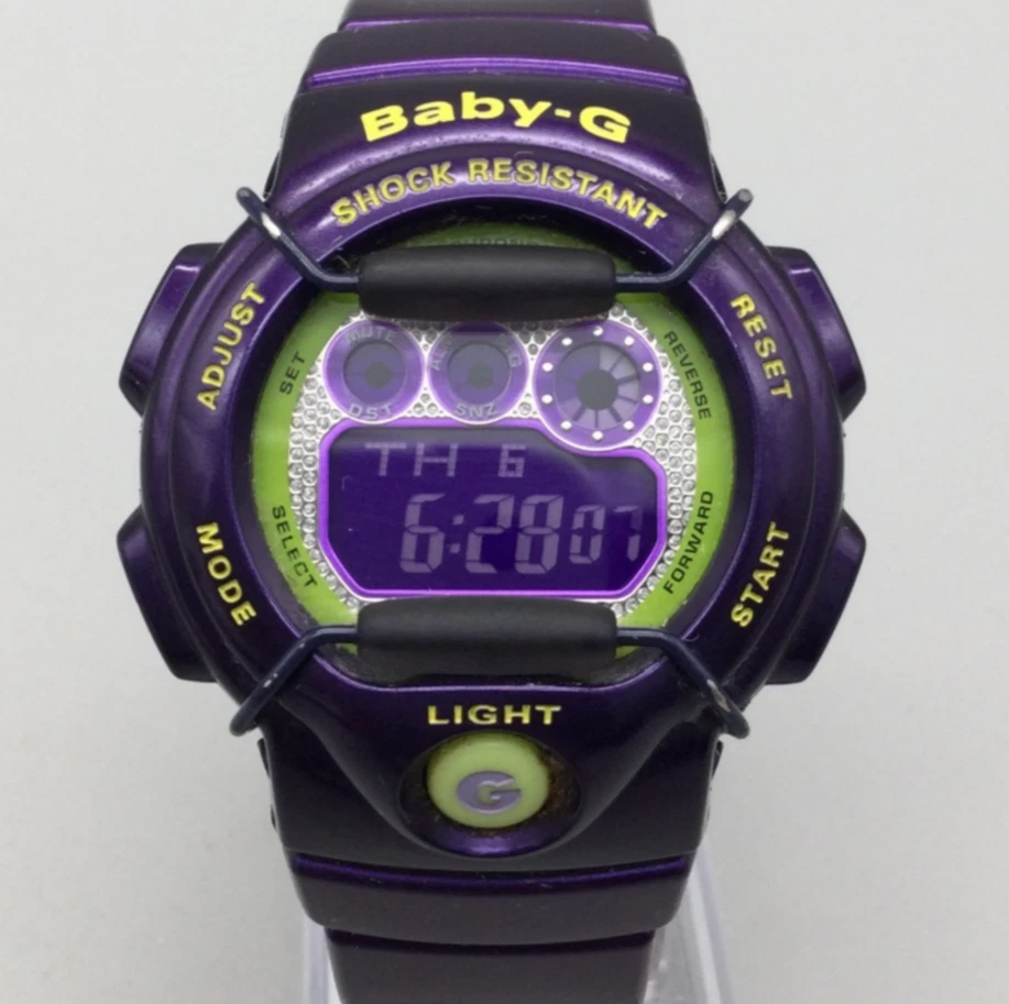 Casio Baby-G Reloj Hombre BG-1005M 39mm Púrpura Verde Día Fecha Batería Nueva Foto 1 de 4