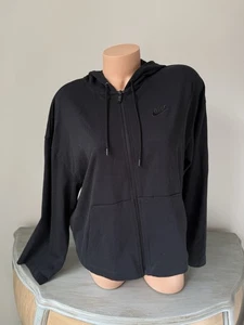 Nike Sportswear Full-Zip Hoodie Damen M Solid Black Active Trikot - Bild 1 von 11