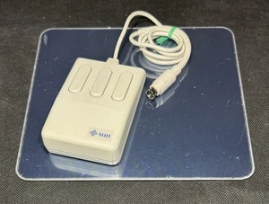 Sun 370-1170 Type-4 Optical Mouse & 370-1368 Sun Optical Pad, Tested, Vintage - Picture 1 of 16