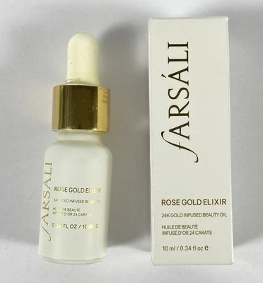 Farsali Rose Gold Elixir 24k Gold Infused Beauty Oil 0.34 Fl.oz NIB - Image 1 of 4