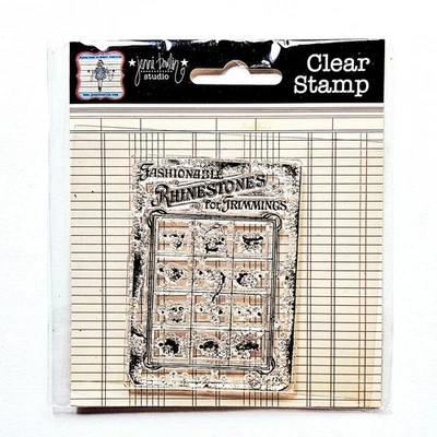 TARJETA DE BOTÓN Jenni Bowlin sello transparente vintage costura noción adornos um174 Foto 1 de 3