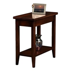 Bowery Hill Rectangular Transitional Wood End Table in Cherry - Picture 1 of 5