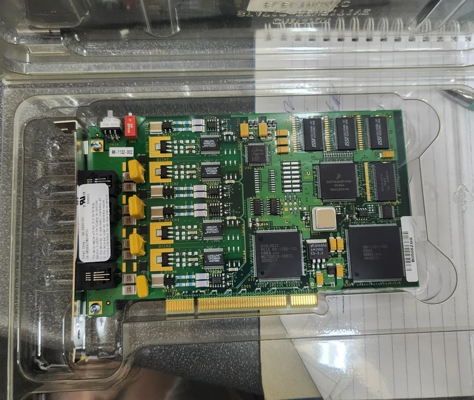 Dialogic D/4PCIU 4-Port PCI Analog Voice/Fax Card - NEW! - Image 1 of 3