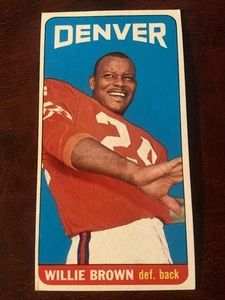 WILLIE BROWN 1965 Topps FOOTBALL #46 SP ROOKIE OAKLAND RAIDERS HOF GORGEOUS! - Picture 1 of 6