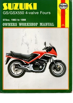 Haynes Suzuki GS/GSX 550 4 válvulas quatro 572CC 1983 a 1988 manual de oficina do proprietário - Imagem 1 de 4