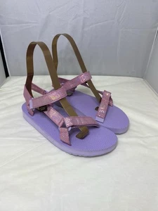 Teva Toddler's Girl Original Universal Sparklie Sandal Pastel Lilac Size 4 - Picture 1 of 7