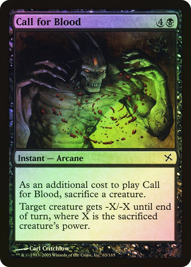 MTG FOIL Call for Blood  - Betrayers of Kamigawa #063 - Image 1 of 1