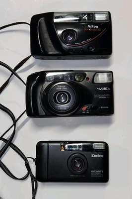 Lote de cámara fotográfica Konica Big Mini BM 302 Yashica Sensation Zoom 90 Nikon One Touch Foto 1 de 4