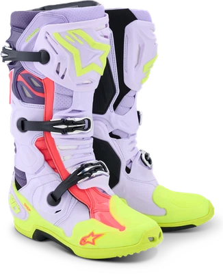 Alpinestars Tech 10 Supervented Púrpura/Amarillo Fluorescente/Rosa Diva Talla 9 Foto 1 de 4