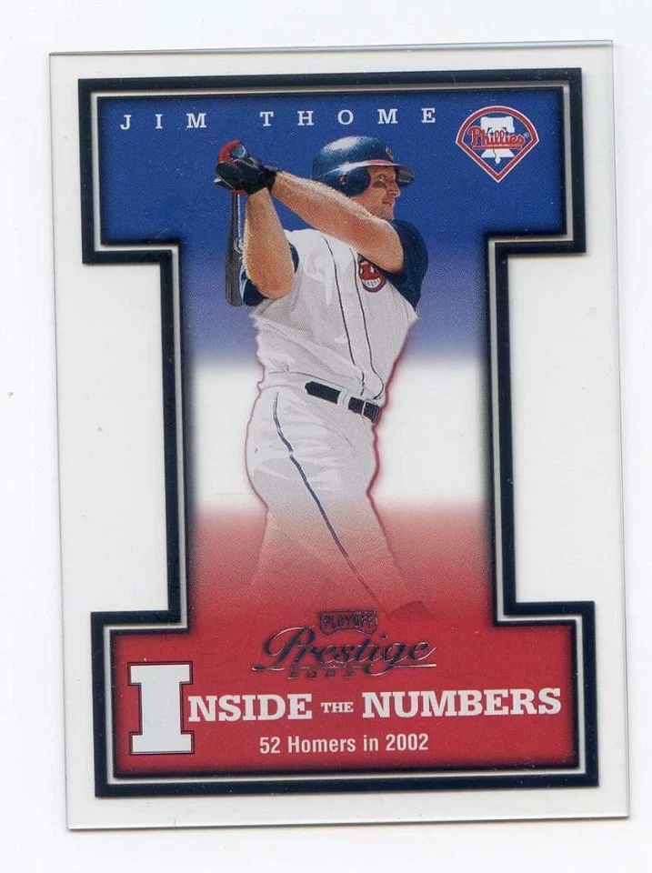 JIM THOME "HOF" 2003 PLAYOFF PRESTIGE "INSIDE THE NUMBERS INSERT" #1077 / 2002 - Imagem 1 de 1