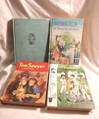 Vintage Children's Books Lot Of 4 Tom Sawyer, Rebecca of Sunnybrook Farm & MORE - Image 1 of 4