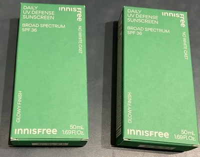 Lot of 2 Innisfree Daily UV Defense Mineral Sunscreen SPF 45, 1.69 oz NIB - Image 1 of 4