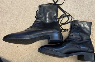 Stuart Weitzman Black Leather Side Boots Size 10.5 - Image 1 of 4
