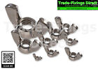 WING NUTS A2 STAINLESS STEEL METRIC THREAD M3, M4, M5, M6, M8, M10 & M12.