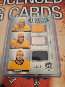2021-22 Upper Deck The Cup Hockey Tomasino Jeannot Farrance Trios Jerseys 23/35 - Picture 1 of 1