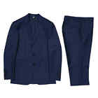 Burberrysoho Fit Wool Mohair Suit In Dark Pewter Blue Brand Size 44R Us Size