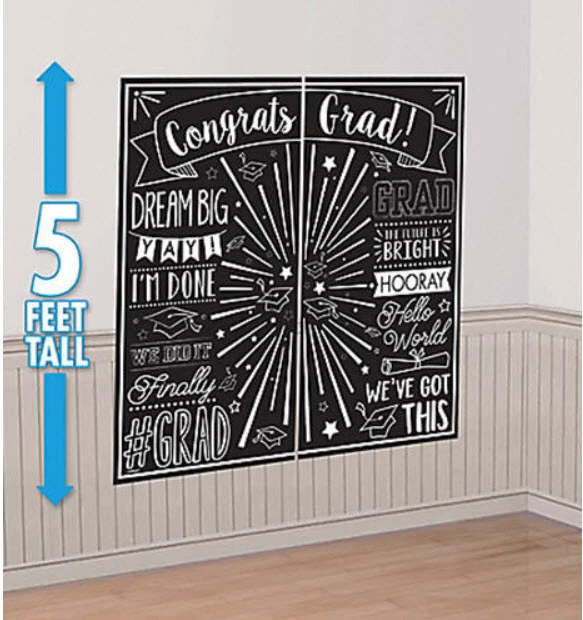 Сцена сеттер выпускной вечеринки стены декор набор черный и белый фото фон град - Изображение 1 из 1