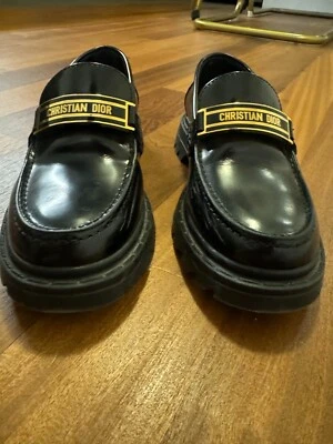 Мокасины Christian Dior Code черные матовая телячья кожа размер 35,5 - Изображение 1 из 4
