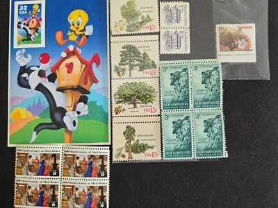 US Postage Stamp Trees, Owls, Characters and Canadian Stamp - Image 1 of 4