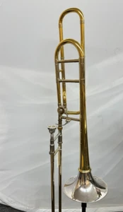 O'Malley  Screw Bell Tenor Trombone w/Yellow Brass Bell Silver plated bell - Picture 1 of 4