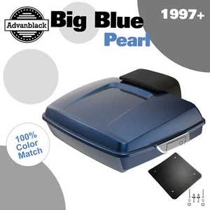 Paquete de equipaje Big Blue Pearl Razor Tour para 1997+Harley FLHR FLHXS FLTRX - Imagen 1 de 16
