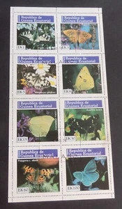 Equatorial Guinea Butterflies Butterfly sheet CTO used as photo - Imagen 1 de 1