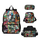 Harley Quinn Backpack Set Insulated Lunch Bag Kids Crossbody Bag Pencil Box #7