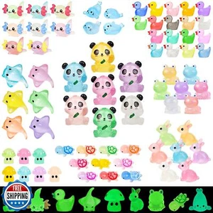 120 Pcs Luminous Mini Resin Animals Glow in The Dark Small Little Tiny Resin - Picture 1 of 5