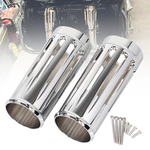 Cubierta deslizante de bota de horquilla extensible de 2" campanas de vaca para Harley Street Glide Ultra Limited - Imagen 1 de 19