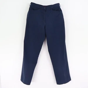 Cintas Pants Cathy Fit High Rise Straight Leg Womens Size 10 Dark Blue Pockets - Picture 1 of 7