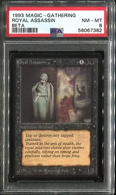 PSA 8 1993 MTG Magic The Gathering Beta #124 Royal Assassin Pop7 - Image 1 of 2