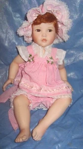 Unbranded 12" Pink Pinafore Dress, Cute Hat - Picture 1 of 3
