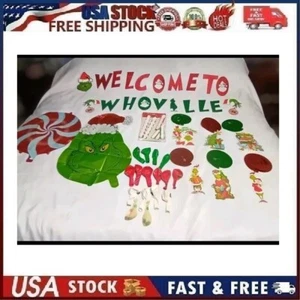 The Grinch Whoville Christmas Decorations Party Set – Welcome to Whoville Banner - Picture 1 of 19