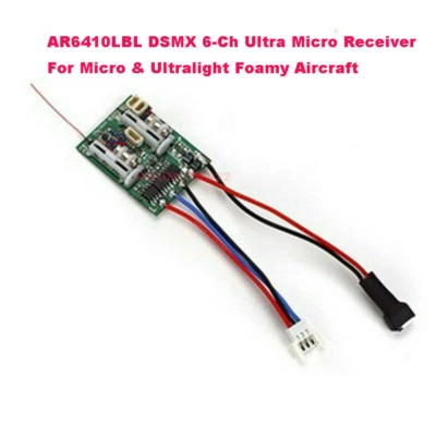 AR6410LBL DSMX 6-Ch Ultra Micro Receiver For Micro and Ultralight Foamy Aircraft - Image 1 of 2