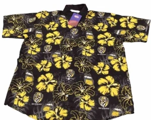 Richmond Tigers Hawaiian Mens Shirt Size 3XL NWT Ash Tabula AFL Merchandise - Picture 1 of 13