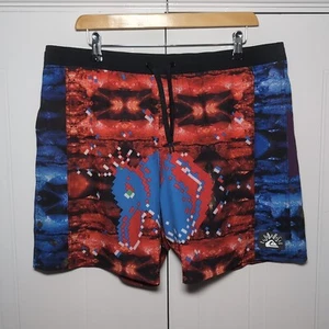 Men's Quiksilver x Julien David Multi Color 16" Boardshorts Rare 2015 - Size XL - Picture 1 of 16