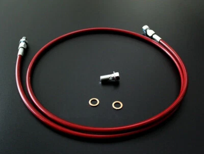For 1992-2000 Honda Civic 94-01 Acura Integra Stainless Steel Clutch Line Red - Image 1 of 4