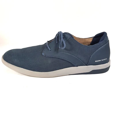Zapatos Tenis Hombre Mark Nason Cuero Azul Informal Encaje 10.5  Foto 1 de 4