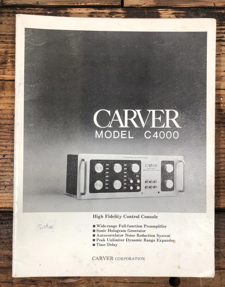 Carver C4000 C-4000 Preamplificador / Preamplificador Propietario / Manual de Usuario *Original* Foto 1 de 1