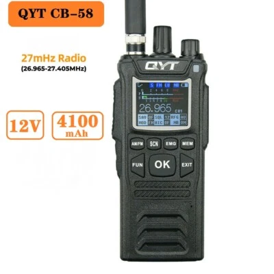 QYT CB-58 27MHz AM/FM CB-Funkmodus Citizen Transceiver 4W 4100mAh WalkieTalkie  - Bild 1 von 4