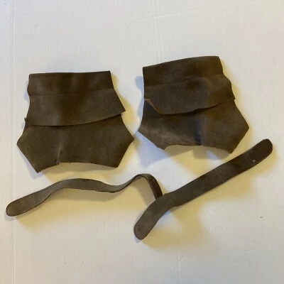 Leather Soft Brown Suede Extra Small You Get 4 Pieces - Image 1 of 4