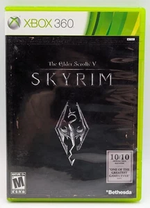 The Elder Scrolls V Skyrim XBox 360 CIB komplett mit Karte GETESTET FUNKTIONIERT - Bild 1 von 3