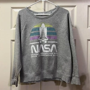 GRAYSON THREADS NASA Sweatshirt Women's Heather Gray Pullover Size L - Picture 1 of 10