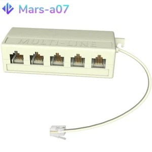Five Way Telephone Splitter RJ11 6P4C Male to 5 Female Outlet Ports Sockets - Picture 1 of 5