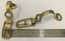  DRIVING TILBURY TUGS 20mm - horse carriage buckles - brass - pair